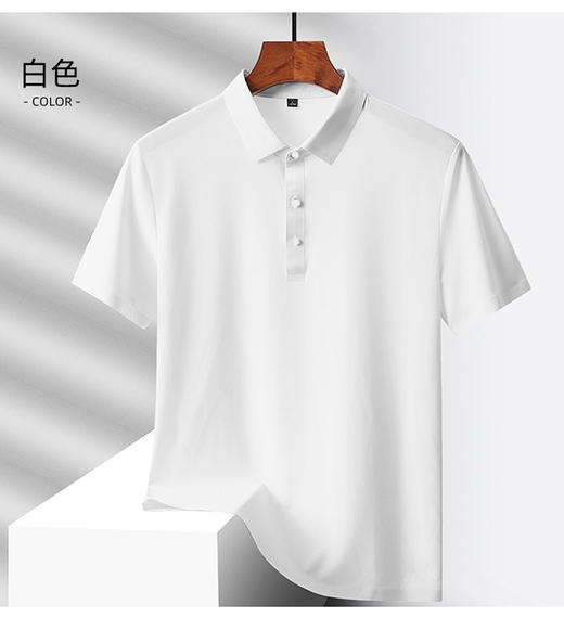 瑞士军工夏日清凉迪桑锦棉热压速干短袖polo衫 商品图8