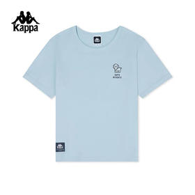 XY｜Kappa卡帕短袖2024新款女夏纯棉运动T恤印花宽松半袖K0E42TD73-8242