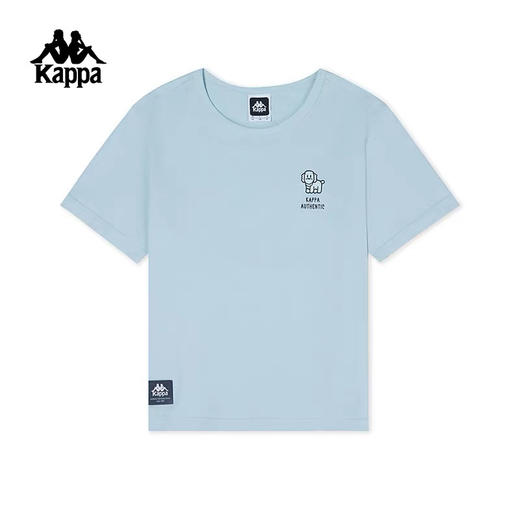 XY｜Kappa卡帕短袖2024新款女夏纯棉运动T恤印花宽松半袖K0E42TD73-8242 商品图0