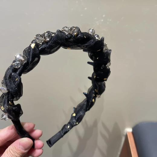轻奢礼盒装！带齿欧根纱+水晶发箍   26Y04060- 商品图4