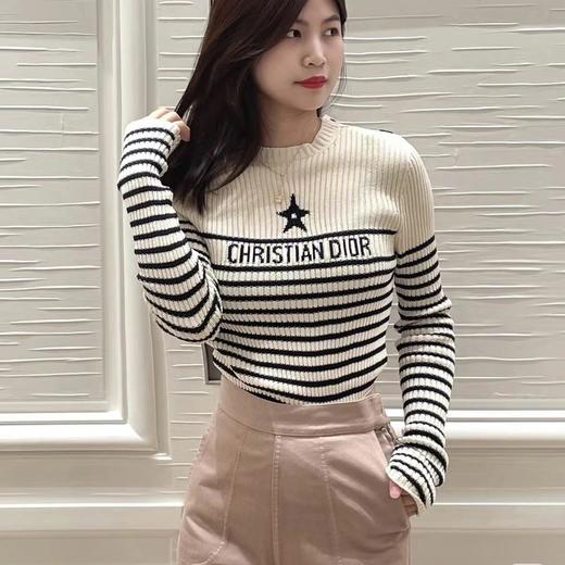 重磅渠道   CD经典海军条纹长袖针织衫  意大利进口纯棉针织   cruise假日系列 商品图1