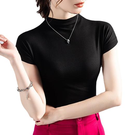 坎袖上衣内搭打底衫小高领气质盖袖小衫 商品图4