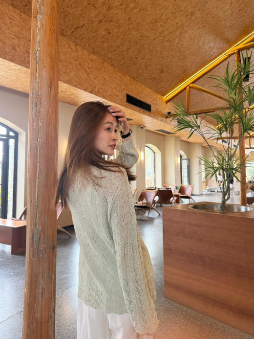 2604304    “康宝莱🧶” 钩花针织 棉镂空上衣 商品图10