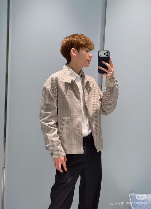 413-3 特惠 独家圆正 miu科技棉小格子立领夹克 轻盈优雅春夏外套 我穿40 商品图7