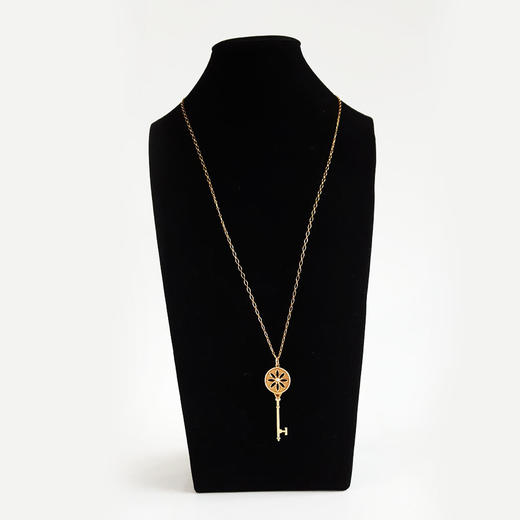 【95新】Tiffany & Co.蒂芙尼大号玫瑰金镶单钻雏菊钥匙长项链 链长约92cm女士070426NJS08 商品图5