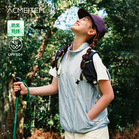 【出游季特惠-春夏新品】ACMEITEM爱棵米户外徒步防晒弧形分割立领宽松马甲-GAH2090022A