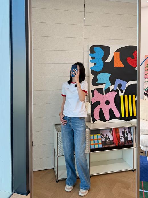 古驰 拼色简约刺绣T恤 商品图0