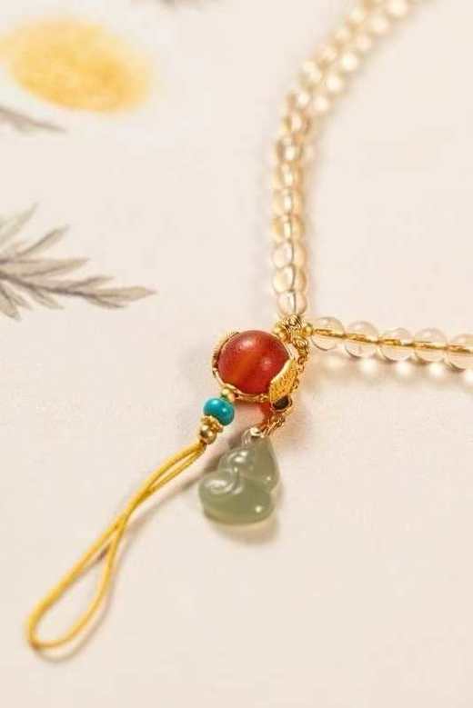 蜜蜡貔貅手机链 商品图1