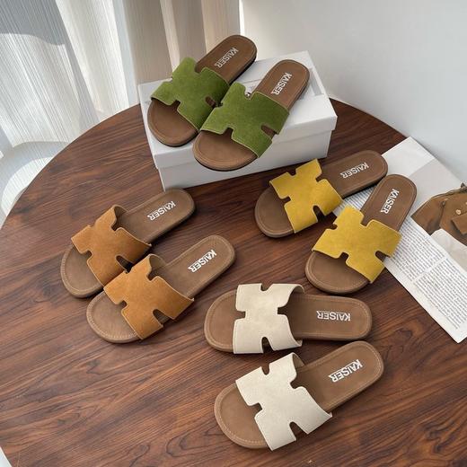 凯撒 真皮通勤H拖鞋KS1011 商品图0