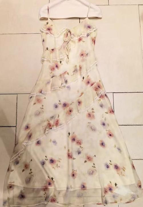 【门店同款】ENJOY夏季荷叶蕾丝边吊带裙 171593074 商品图0