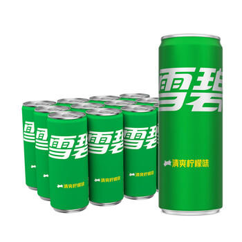 可口可乐（Coca-Cola） 雪碧 Sprite  碳酸饮料 330ml*12罐 摩登罐整箱装 商品图1