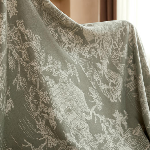 绎生活 逍遥游澳洲丝光羊毛披肩毯 | 细腻柔软、轻盈保暖、古典优雅风格 商品图2