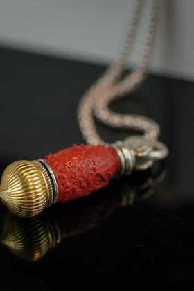 朱砂文昌笔挂件