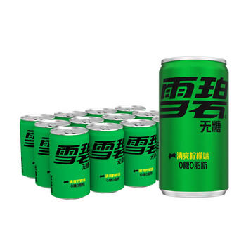 可口可乐（Coca-Cola）雪碧 Sprite 零卡 无糖零卡 汽水饮料 200ml*12罐 整箱装 商品图4