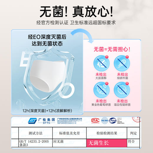 Freego「孕产裤」7A抗菌纯棉一次性内裤女 「裸感高腰」 商品图4