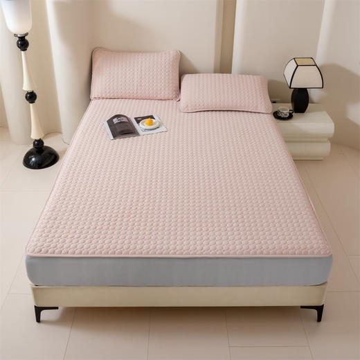 夏季冰感凉席！ROMASTER罗马世家 美学硅胶凉席床笠款3件套 厚实软糯 凉而不冰 6色可选 商品图5