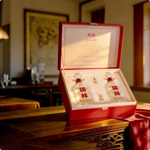 国缘 礼悦礼盒 浓香型 白酒 52度 500mL 2瓶 礼盒装 商品图1
