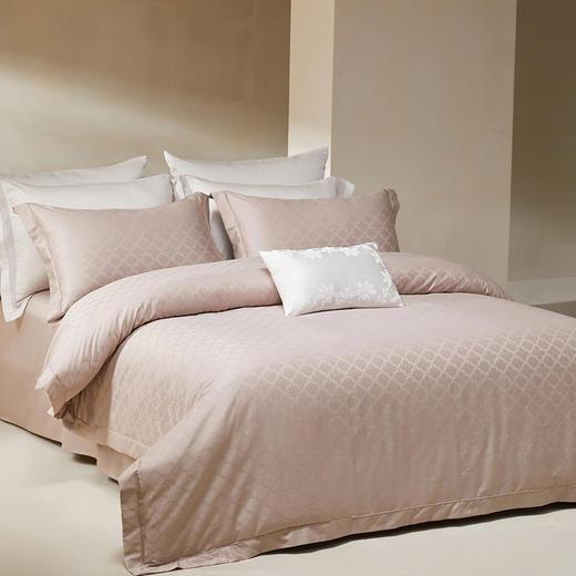 绎生活 格瑞亚加密长绒棉提花四件套 | 细腻柔软如丝、提花设计、简约大气 商品图1