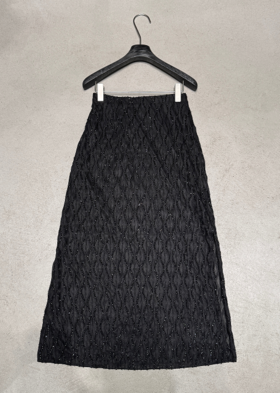 【门店同款】ENJOY夏季黑金鎏褶半裙 171150337