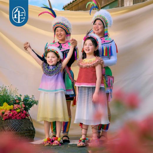 年衣童装儿童连衣裙女童夏季新款民族公主女孩A字大裙摆裙中长裙 商品图3