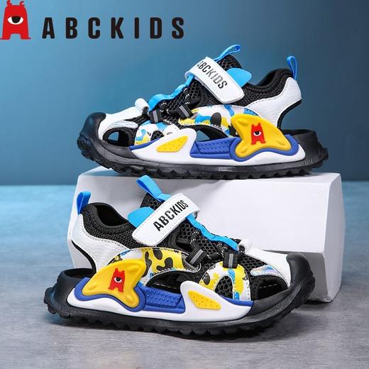 Abckids男童凉鞋夏季儿童沙滩鞋中大童包头镂空网面女童运动凉鞋26-37★ 商品图2