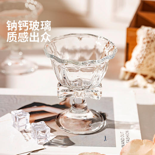 摩登主妇玻璃杯高脚杯女士高颜值水杯精致甜品酒杯果汁杯咖啡杯子 商品图3