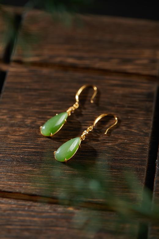 【6款碧玉小清新合集】💚附证书【把夏天戴在身上】耳畔一抹凉，颈间一丝翠，轻若无物，日常百搭。耳钉耳钩吊坠全收录，清脆悦耳，自带降温效果，谁戴谁清爽！ 商品图2