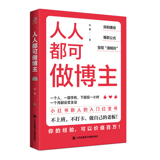 人人都可做博主 运营书籍 零基础 自媒体变现文案写作 短视频直播带货新媒体运营 个人 IP 打造副业赚钱入门书 大毛著 商品图1