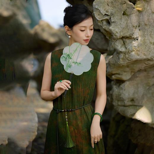 西子/花月春风22姆米桑蚕丝柔非遗香云纱双面穿连衣裙/CQTJ1100 商品图4