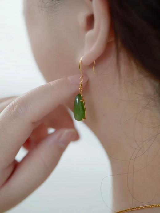 【6款碧玉小清新合集】💚附证书【把夏天戴在身上】耳畔一抹凉，颈间一丝翠，轻若无物，日常百搭。耳钉耳钩吊坠全收录，清脆悦耳，自带降温效果，谁戴谁清爽！ 商品图11