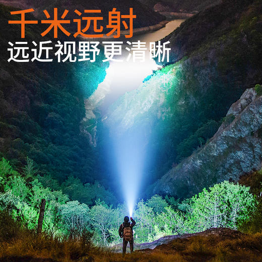 神火TF01战术强光手电筒户外超亮远射充电长续航户外照明 商品图2