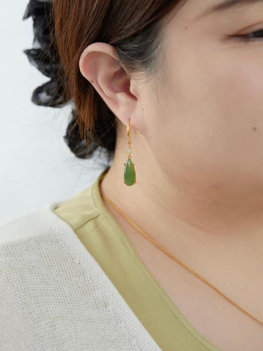 【6款碧玉小清新合集】💚附证书【把夏天戴在身上】耳畔一抹凉，颈间一丝翠，轻若无物，日常百搭。耳钉耳钩吊坠全收录，清脆悦耳，自带降温效果，谁戴谁清爽！ 商品图12