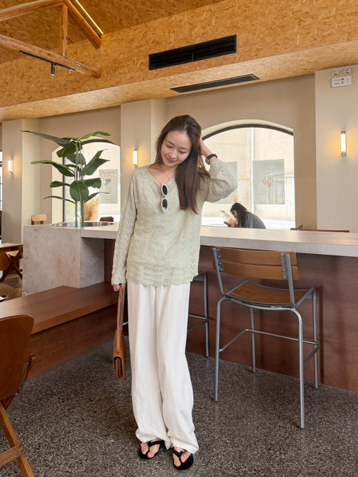 2604304    “康宝莱🧶” 钩花针织 棉镂空上衣 商品图8