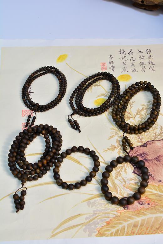 【沉水沉香】圆珠长串/单圈手串 天然沉香 多款可选 商品图0