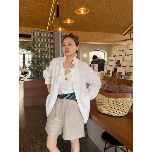 2604301    “H面料”花边领镂空刺绣 宽松衬衫 商品图6