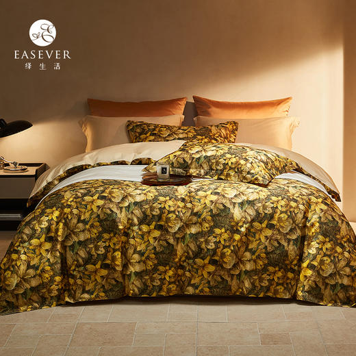 绎生活 弗西西亚全棉四件套 | 高支高密、柔软细腻、如“丝”般的光泽感、大气美观 商品图1