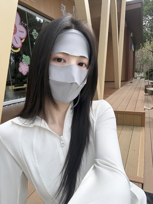 官网99！蕉家无痕防晒口罩全脸面罩 护眼角轻薄透气UPF50+防紫外线脸基尼 立体呼吸仓 耳带可调节 商品图9
