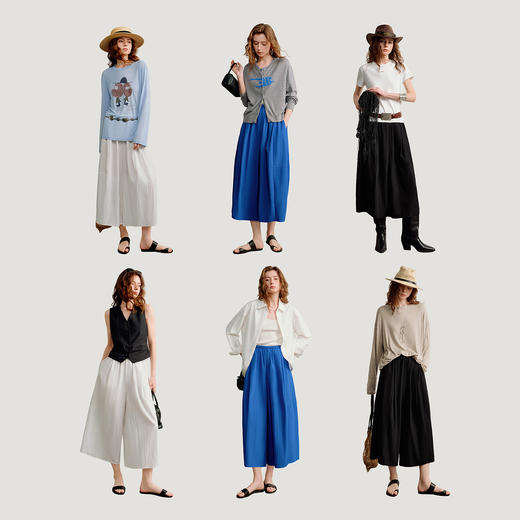 全能裙裤｜初语新款阔腿裙藏肉风琴褶通勤裙裤女 商品图4