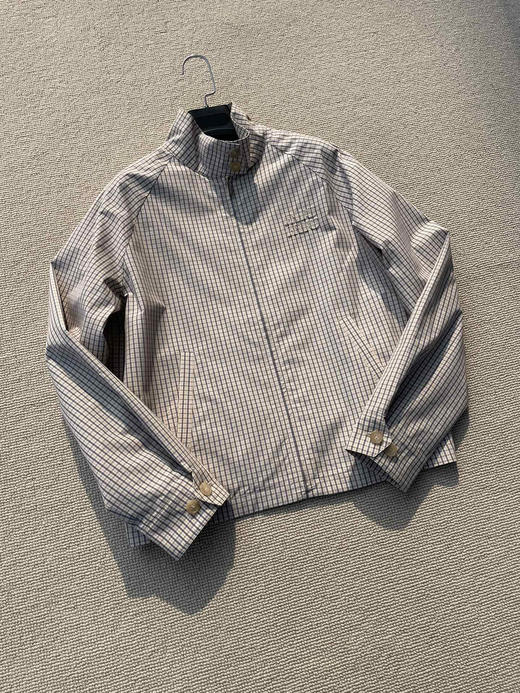 413-3 特惠 独家圆正 miu科技棉小格子立领夹克 轻盈优雅春夏外套 我穿40 商品图10