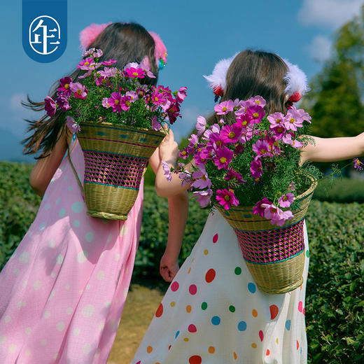 年衣童装儿童无袖连衣裙女童夏季新款民族挂脖露肩A字长裙吊带裙 商品图4