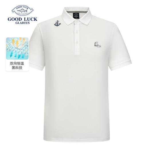 德鲨夏新款短袖翻领T恤男青年时尚印花休闲上衣打底POLO衫 商品图0