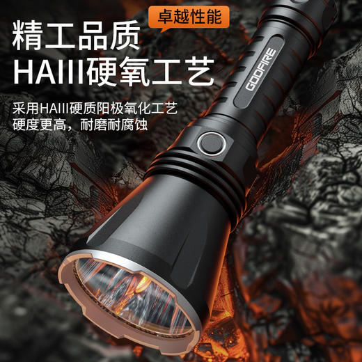 神火TF01战术强光手电筒户外超亮远射充电长续航户外照明 商品图3