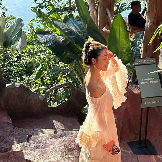 PIAN AI冷小姐# 泰国原生棉纯棉带袖两穿连衣裙 商品图0