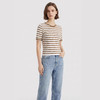 「自」全新升级【铂金会员183/天猫239/差价56】(14157)洛诗琳高级感天丝条纹短袖2026夏季新款圆领显瘦针织T恤女 商品缩略图1