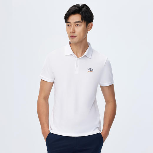 【凉感舒适】德鲨纯色短袖POLO衫男夏新款休闲上衣翻领T恤 商品图2
