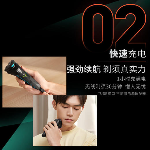 6947265416372   飞利浦PHILIPS   电动剃须刀S1000系列小旋风全身水洗 S1115 商品图2