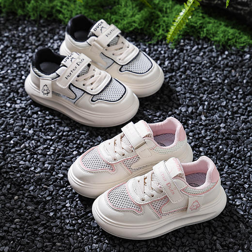 【小黄鸭】男女童鞋子新款夏季儿童单网透气小白鞋软底学生运动鞋24-37 商品图2