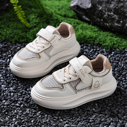 【小黄鸭】男女童鞋子新款夏季儿童单网透气小白鞋软底学生运动鞋24-37 商品图7