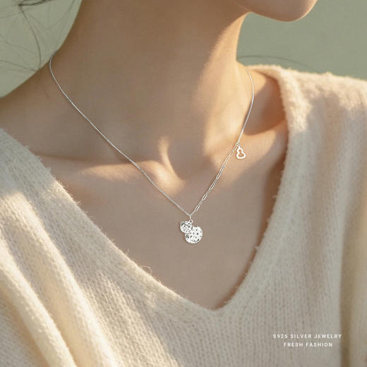 【冰雪福禄】S925纯银碎冰冰葫芦项链【YXS-A4661】 商品图2