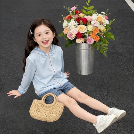 童洛萌儿童防晒衣女童夏季新款速干透气皮肤衣男童防紫外线连帽UPF50+ 商品图7